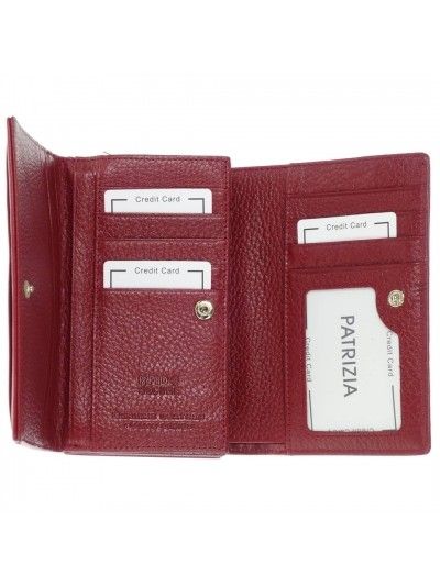 portfel skórzany w rozmiarze PATRIZIA IT112/czerwony
